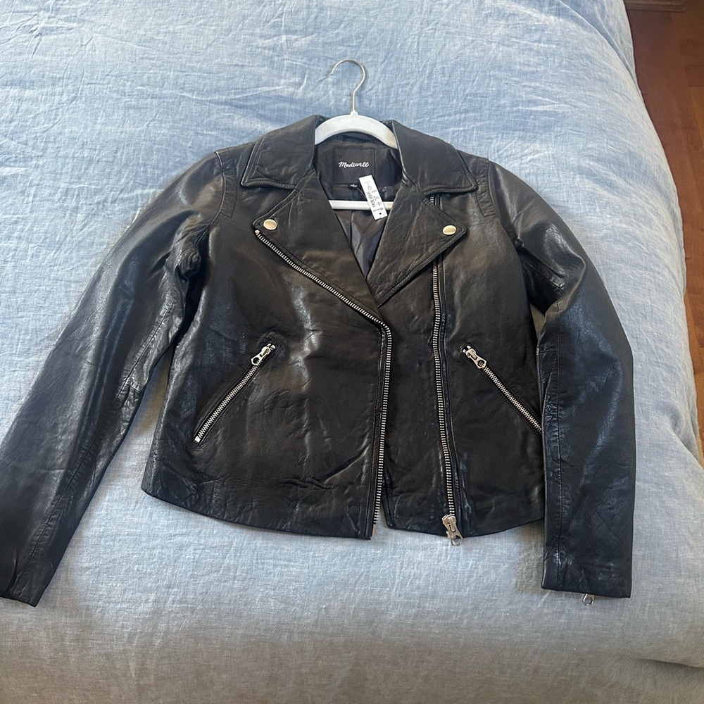 Madewell leather moto jacket. New with tags! Size small. Never worn.